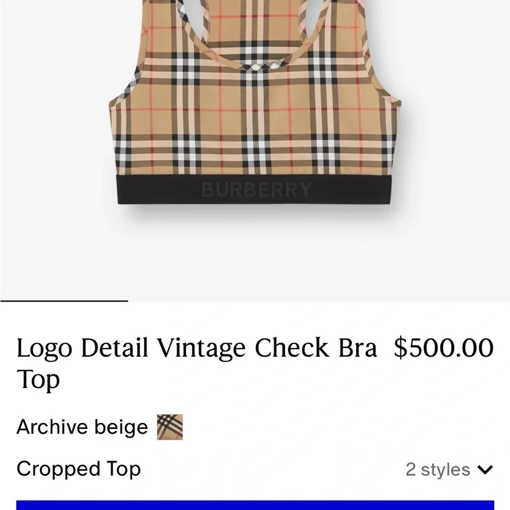 Authentic Burberry Checkered Set 🤎❤️ - Picture 3 of 5